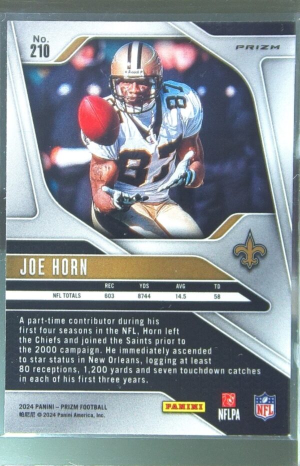 2024 Prizm Joe Horn Orange Disco 210 Saints - Image 3