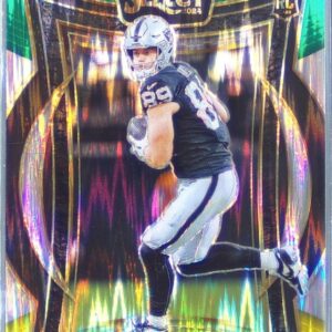 2024 Select Brock Bowers Green & Yellow Prizm Shock RC #31 Raiders
