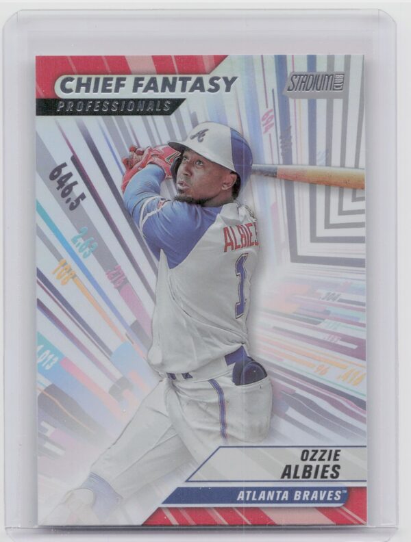 2024 Stadium Club Ozzie Albies #CFPRO-18 Braves Chief Fantasy Professionals