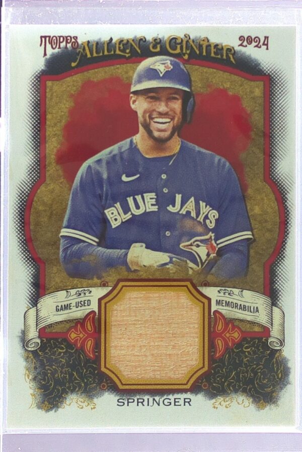 2024 Topps Allen & Ginter George Springer VAR JSY #AGR-GSP Jays Full Size Relics