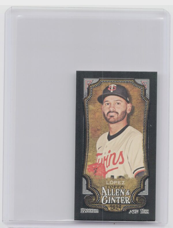 2024 Topps Allen & Ginter Pablo Lopez Mini Black Border #321 Twins