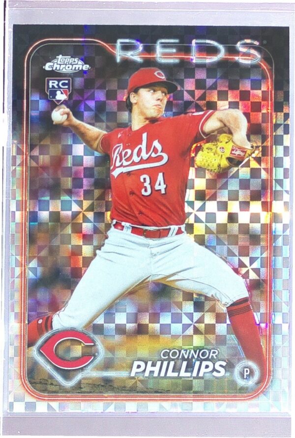 2024 Topps Chrome Connor Phillips X Fractors RC #20 Reds