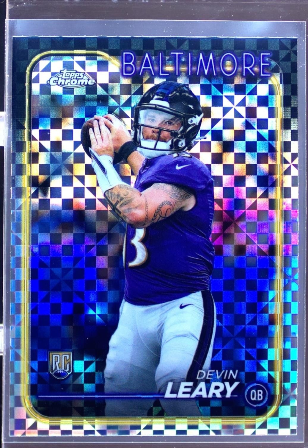 2024 Topps Chrome Devin Leary X Fractor RC #248 Ravens