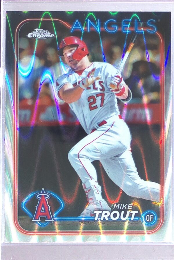 2024 Topps Chrome Mike Trout Raywave Refractors #200 Angels