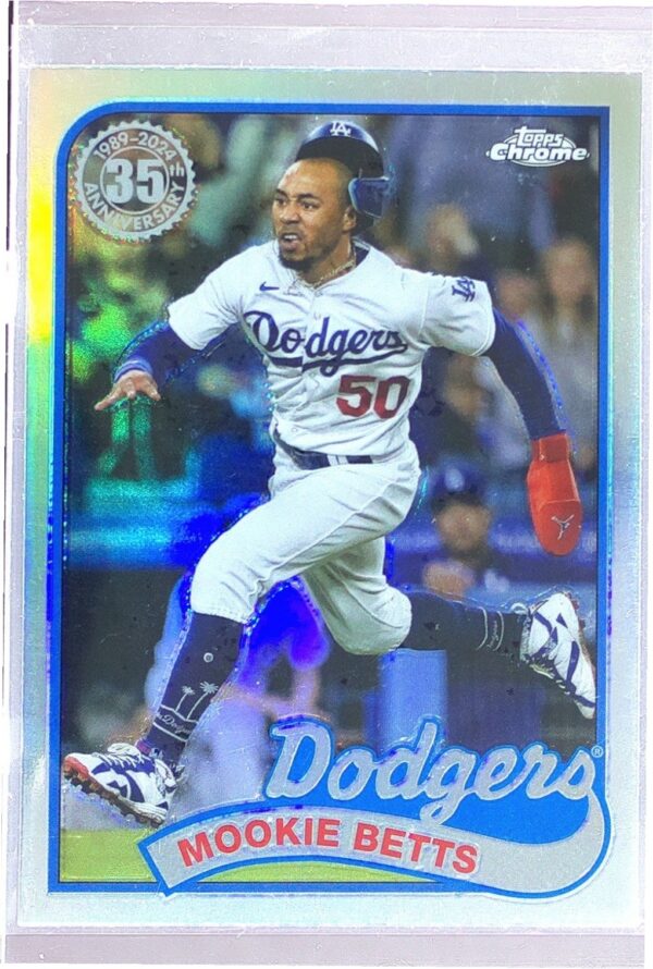 2024 Topps Chrome Mookie Betts #89CB-4 Dodgers 1989 35th Anniversary refractor