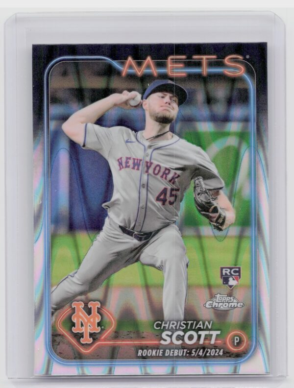 2024 Topps Chrome Update Christian Scott RayWave Refractors #USC110 Mets
