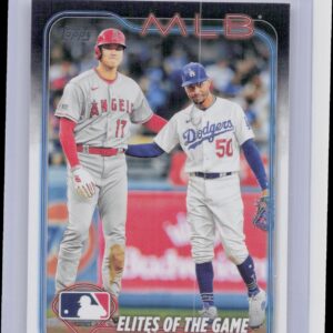 2024 Topps Elites of the Game: Ohtani and Betts Share a Hug Mid-Game #138 Angels