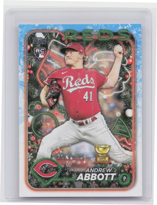2024 Topps Holiday Andrew Abbott Rookie H82 Reds