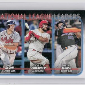 2024 Topps NL Leaders Home Runs (Matt Olson / Kyle Schwarber / Pete