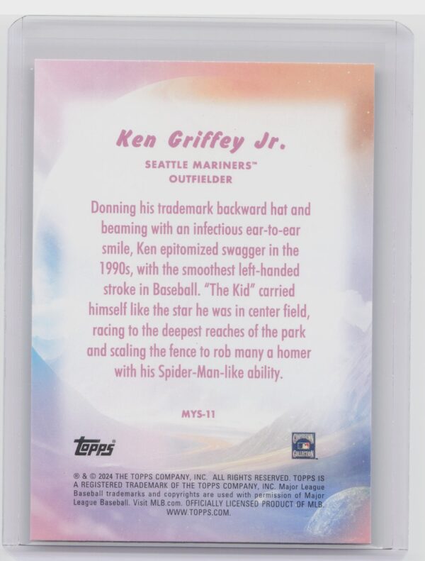 2024 Topps Update Ken Griffey Jr. #MYS-11 Mariners Mystical - Image 3