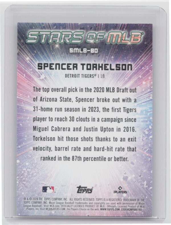 2024 Topps Update Spencer Torkelson #SMLB-80 Tigers Stars of MLB - Image 3