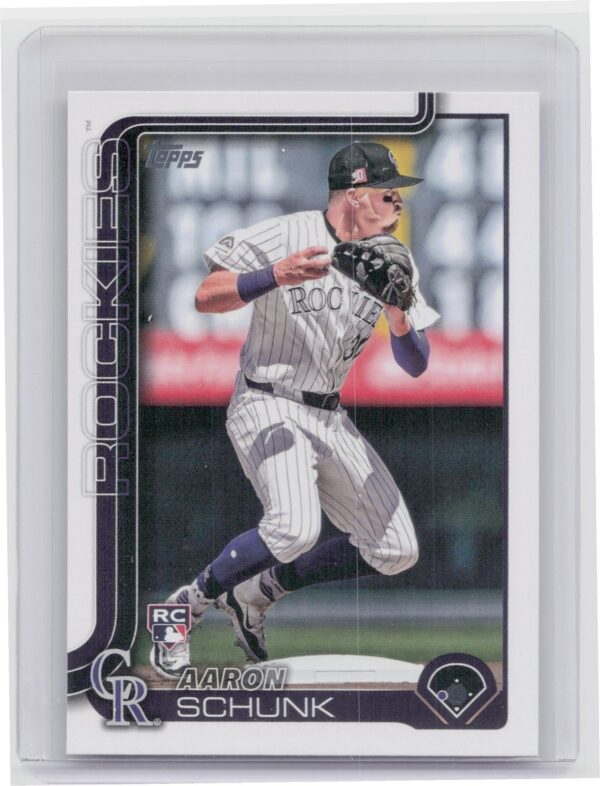 2025 Topps Aaron Schunk RC #196 Rockies
