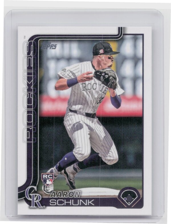 2025 Topps Aaron Schunk RC #196 Rockies
