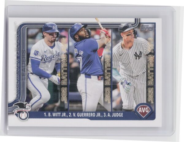 2025 Topps American League Leaders AVG (Bobby Witt Jr. / Vladimir Guerrero Jr. /