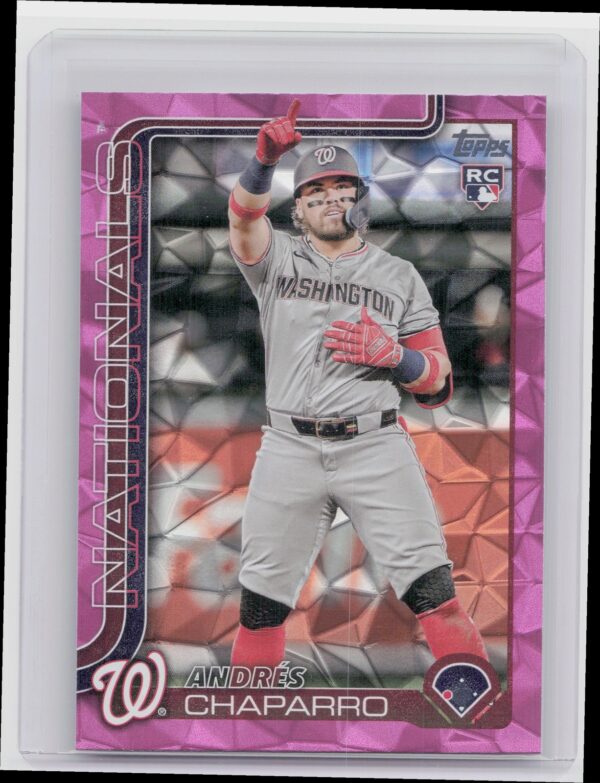 2025 Topps Andres Chaparro Pink Diamante Foil #167 Nationals