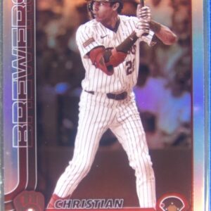 2025 Topps Chrome Christian Yelich Sepia Refractors #89 Brewers