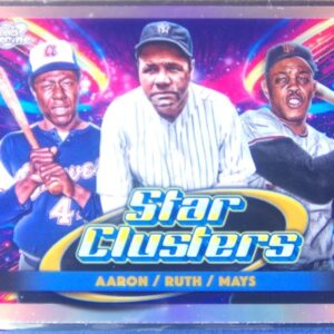 2025 Topps Chrome Cosmic Babe Ruth / Willie Mays / Hank Aaron #TSC-6 Triple Star