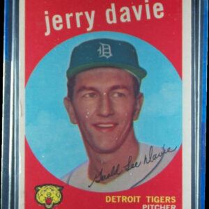 1959 Topps Jerry Davie RC VAR #256 Tigers