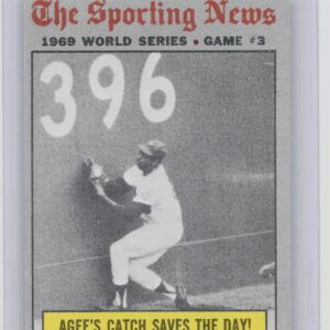 1970 Topps Agee's Catch Saves The Day! #307 Mets