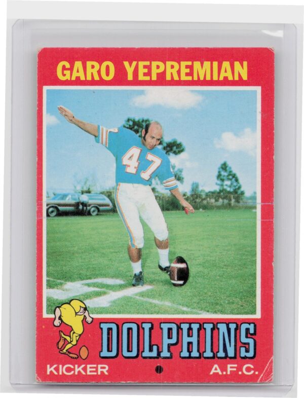 1971 Topps Garo Yepremian RC #121 Dolphins