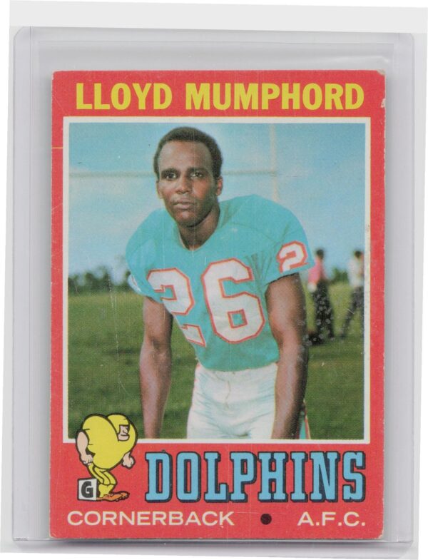 1971 Topps Lloyd Mumphord RC #17 Dolphins
