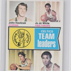 1974-75 Topps Boston Celtics Team Leaders (John Havlicek / Jo Jo White / Cowens)