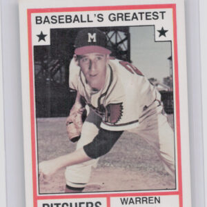 1982 TCMA Baseball's Greatest Pitchers (White Back) Warren Spahn #7 Braves
