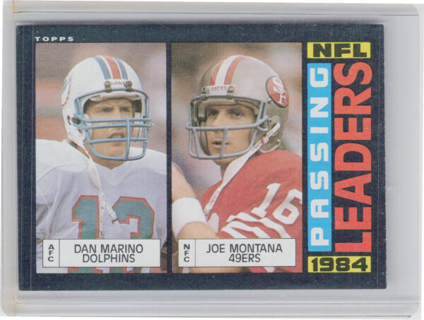 1985 Topps Dan Marino / Joe Montana #192 49ers