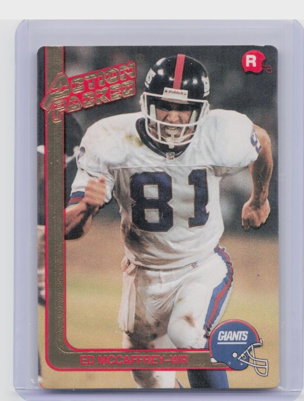1991 Action Packed Rookie/Update Ed McCaffrey RC #23 Giants