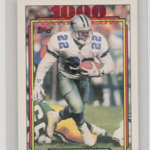 1992 Topps Emmitt Smith VAR #1 Cowboys 1000 Yard Club