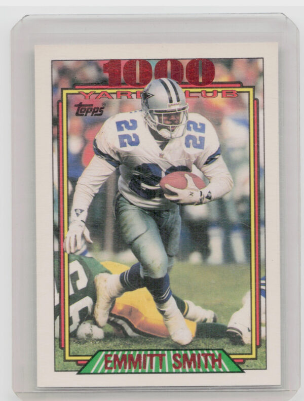 1992 Topps Emmitt Smith VAR #1 Cowboys 1000 Yard Club