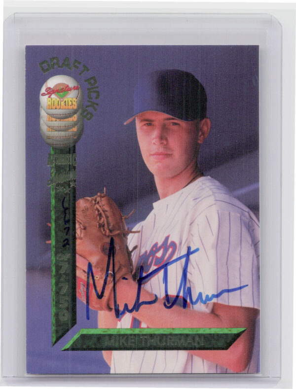 1994 Signature Rookies Draft Picks Mike Thurman AU SN7750 #29 Expos Signatures