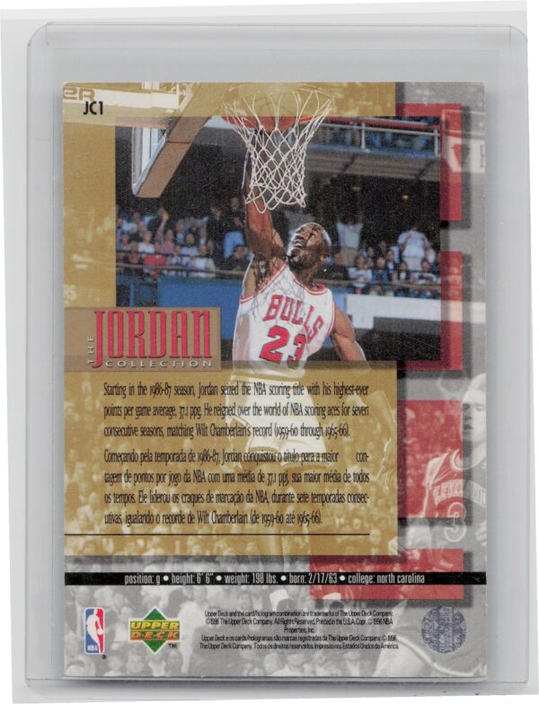 1995-96 Collector's Choice Spanish II Michael Jordan #JC1 Bulls - Image 3