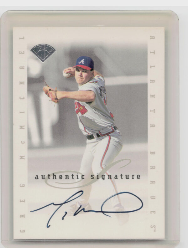 1996 Leaf Signature Series Greg McMichael AU #NNO Braves Extended Series Autogra