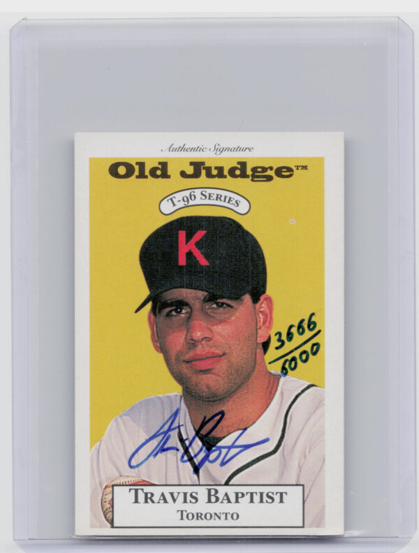 1996 Signature Rookies Old Judge Travis Baptist AU SN6000 #2 Chiefs Signatures