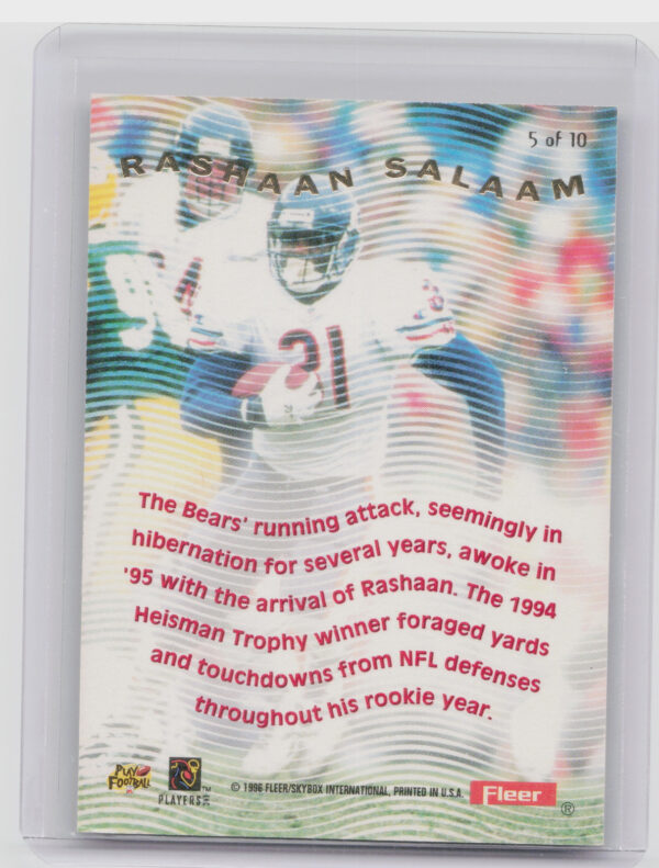 1996 Ultra Rashaan Salaam #5 Bears Pulsating - Image 3
