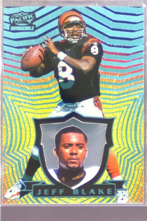 1997 Pacific Invincible Jeff Blake Platinum Blue #31 Bengals