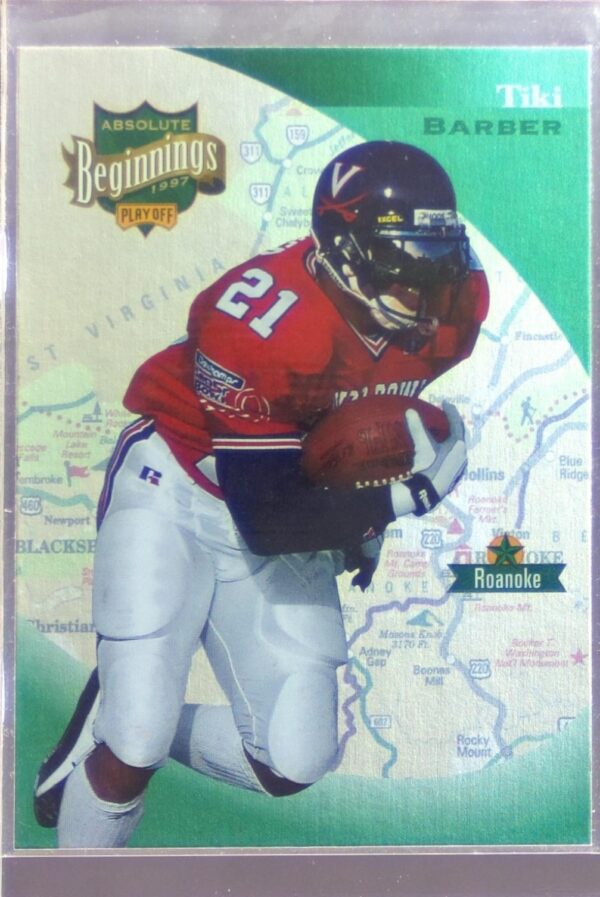1997 Playoff Absolute Beginnings Tiki Barber RC #6 Giants