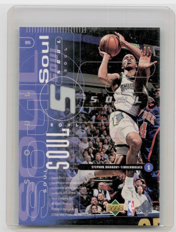 1998-99 Upper Deck Kevin Garnett / Stephon Marbury #95 Timberwolves - Image 3