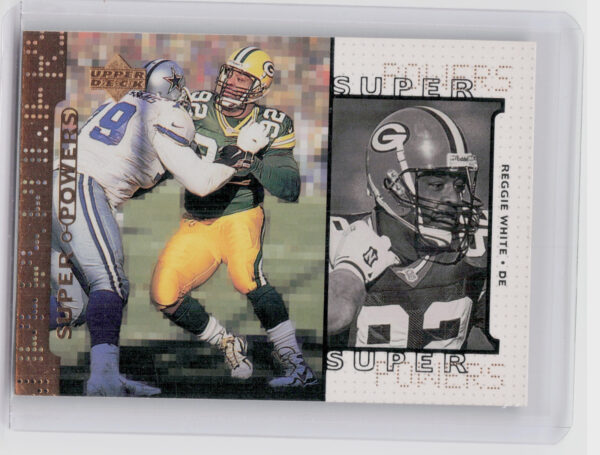 1998 Upper Deck Reggie White SN100 #S29 Super Powers Tier 2 (Quantum Bronze)