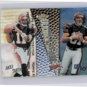 1999 Finest Akili Smith / Carl Pickens #DT1 Bengals Double Team Left Side Refrac