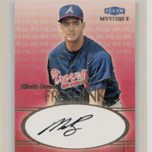 1999 Fleer Mystique Micah Bowie AU SN1000 #NNO Braves Fresh Ink