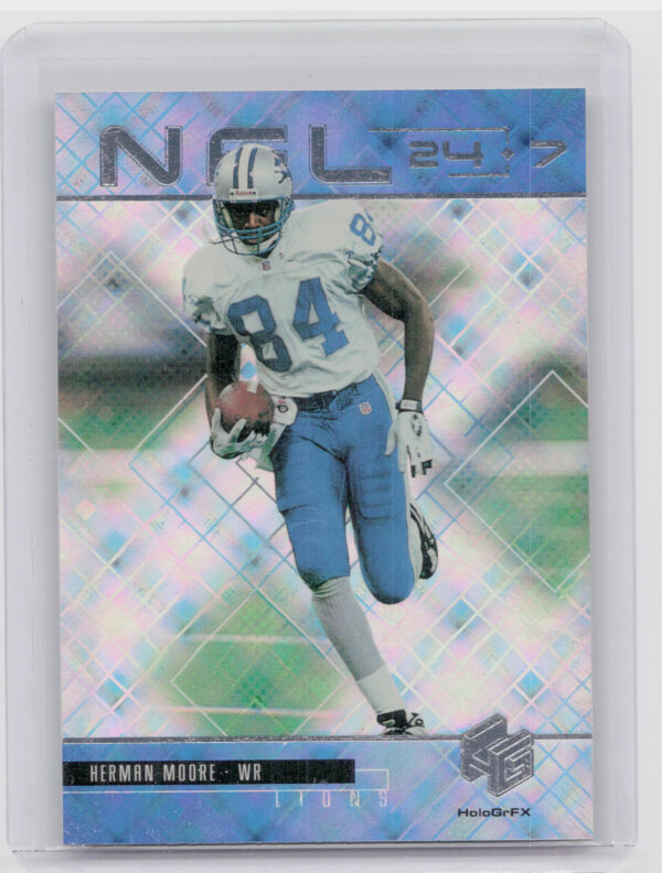 1999 Upper Deck HoloGrFX Herman Moore #N15 Lions NFL 24/7
