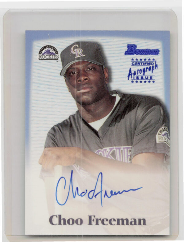 2000 Bowman Choo Freeman AU #CF Rockies Autographs