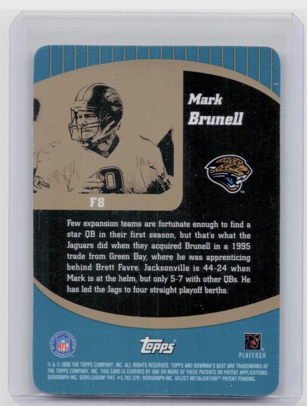 2000 Bowman's Best Mark Brunell Franchise 2000 f8 Jaguars - Image 3