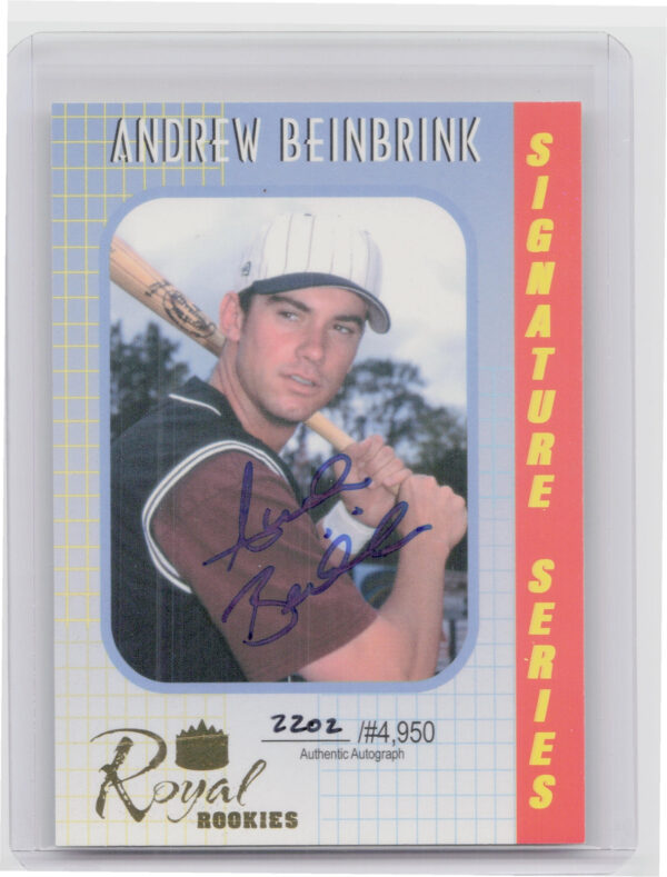 2000 Royal Rookies Andrew Beinbrink AU SN4950 #4 Rays Autographs