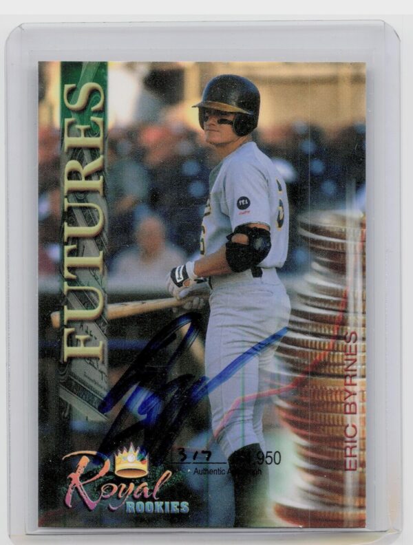 2000 Royal Rookies Futures Eric Byrnes Auto /4950 #14 A's Autographs