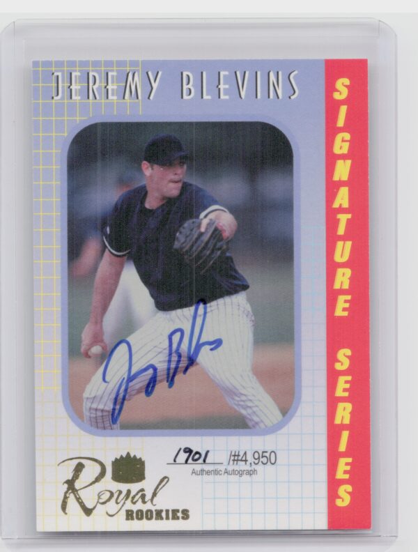 2000 Royal Rookies Jeremy Blevins AU SN4950 #26 Yankees Autographs