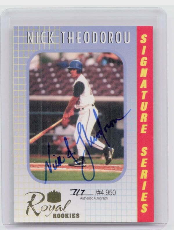 2000 Royal Rookies Nick Theodorou AU SN4950 #11 Dodgers Autographs