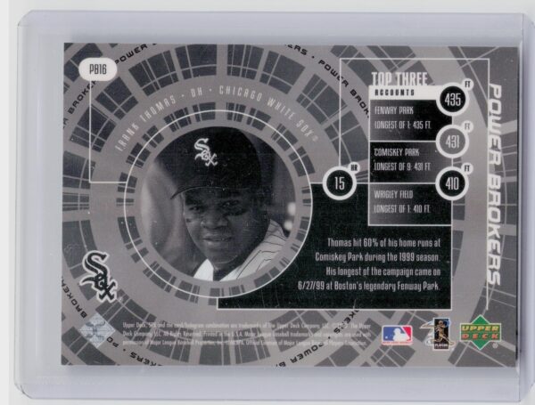 2000 SPx Frank Thomas #PB16 Sox Power Brokers - Image 3